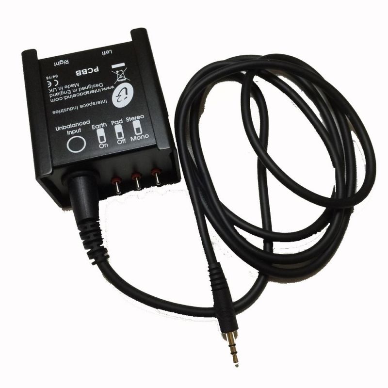 Interspace Industries PC DI Box Balanced 3.5mm Mini Jack > 2x XLR