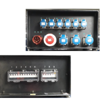 32A/3 > 6x 16A, 3x 32A, 1x 32A/3 (Individual RCBOs, No Protection on 32A/3) [DIS106]