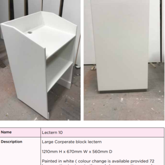 Lectern, Large Corporate Block [LECTERN10]