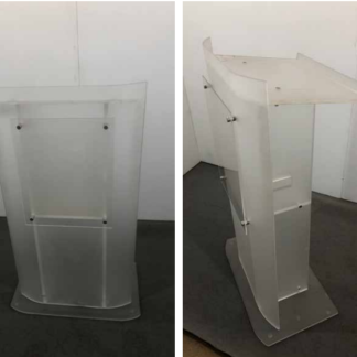 Lectern, White Translucent Perspex V1 [LECTERN4]