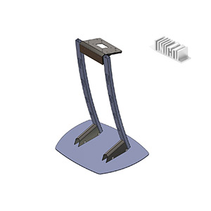 Unicol Parabella Low-Level Stand, Silver