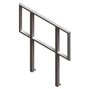 Litedeck Handrail, Open Type 4ft (1.22m) Silver
