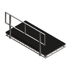 Litedeck Handrail, Open Type 8ft (2.44m) Silver