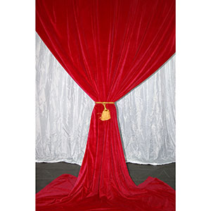 Burgundy Red 4 Velvet 3m x 3.6m (10ft x 12ft)