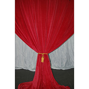 Burgundy Red RV4A Velvet 2.4m x 3.6m (8ft x 12ft)