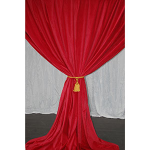 Burgundy Red RV40B Velvet 3.6m x 3.6m (12ft x 12ft)