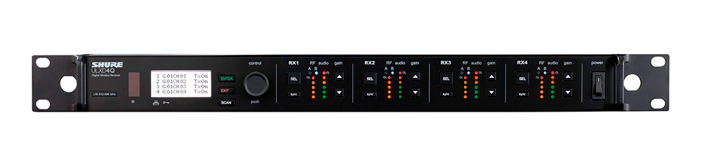 Shure ULXD4Q Digital Wireless Microphone Quad Receiver G51