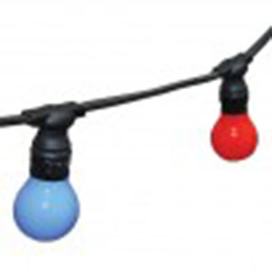 Festoon, 25 Lamp, 100cm Centres, Black, 25m
